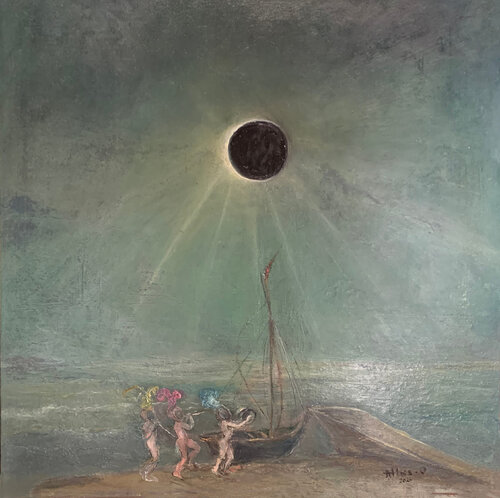 Protocol on the Day of Eclipse di Allois, Pittura in vendita su Singulart