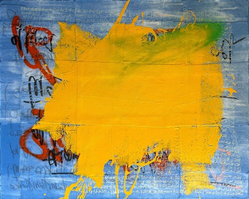 The Break Wall / Sunny Blue von Olympio, Malerei kaufen auf Singulart