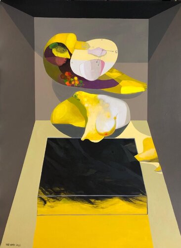 Sculpture in Yellow by Fuad Hamdi, Painting for Sale on Singulart