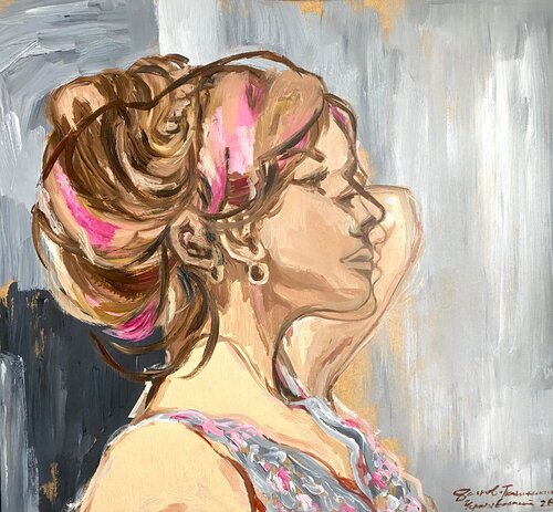 "Lili Lonely portrait" van Igor Volkov-Tkachinskiy, Schilderij te koop op Singulart