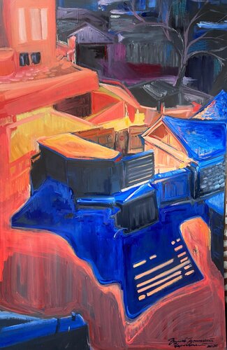 "Shadows outside" de Igor Volkov-Tkachinskiy, Pintura a la venta en Singulart