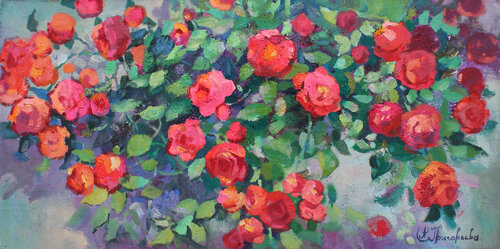 Roses in June by Anastasiia Grygorieva, Painting for Sale on Singulart