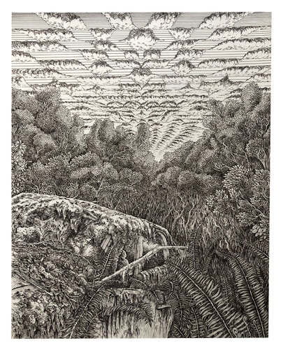 Temporal Temple par Justin Lovato, Œuvre sur papier en vente sur Singulart