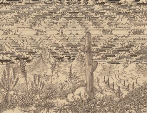 Desert par Justin Lovato, Œuvre sur papier en vente sur Singulart