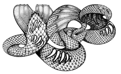 Yes Dragon Logo di Roger Dean, Pittura in vendita su Singulart