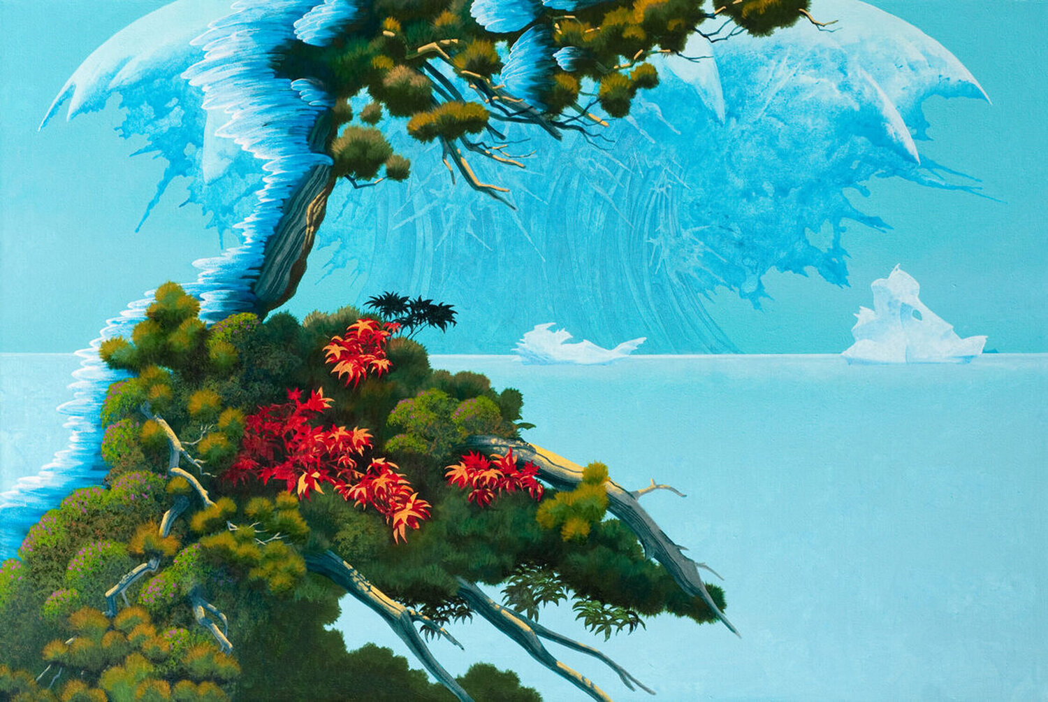 Heaven and Earth Roger Dean Dipinto originale in vendita