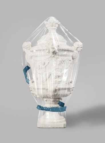 Vase, White/Blue by Magnus Gjoen, Print for Sale on Singulart