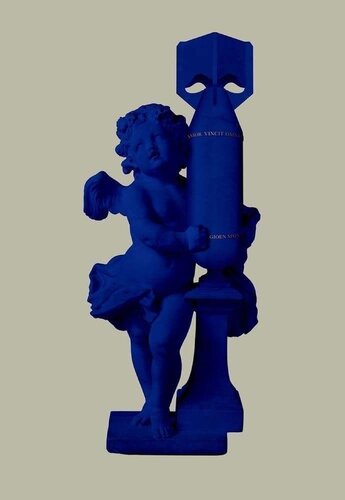 Cupid, Amor Vincit Omnia (Love Conquers All) (Blue) by Magnus Gjoen, Print for Sale on Singulart