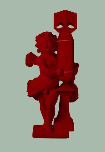 Cupid, Amor Vincit Omnia (Love Conquers All) (Red) by Magnus Gjoen, Print for Sale on Singulart