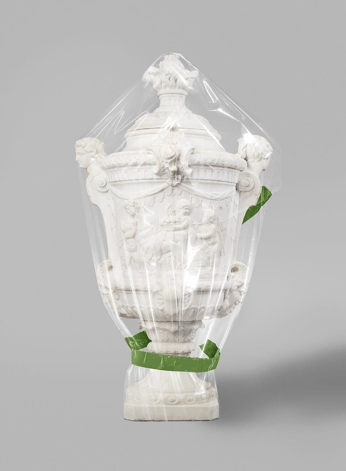 Vase, White/Green Magnus Gjoen Print for sale