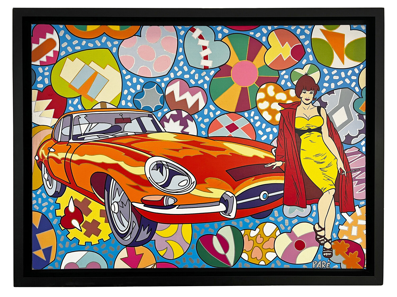 Car Girl Benoit Pare Dipinto originale in vendita