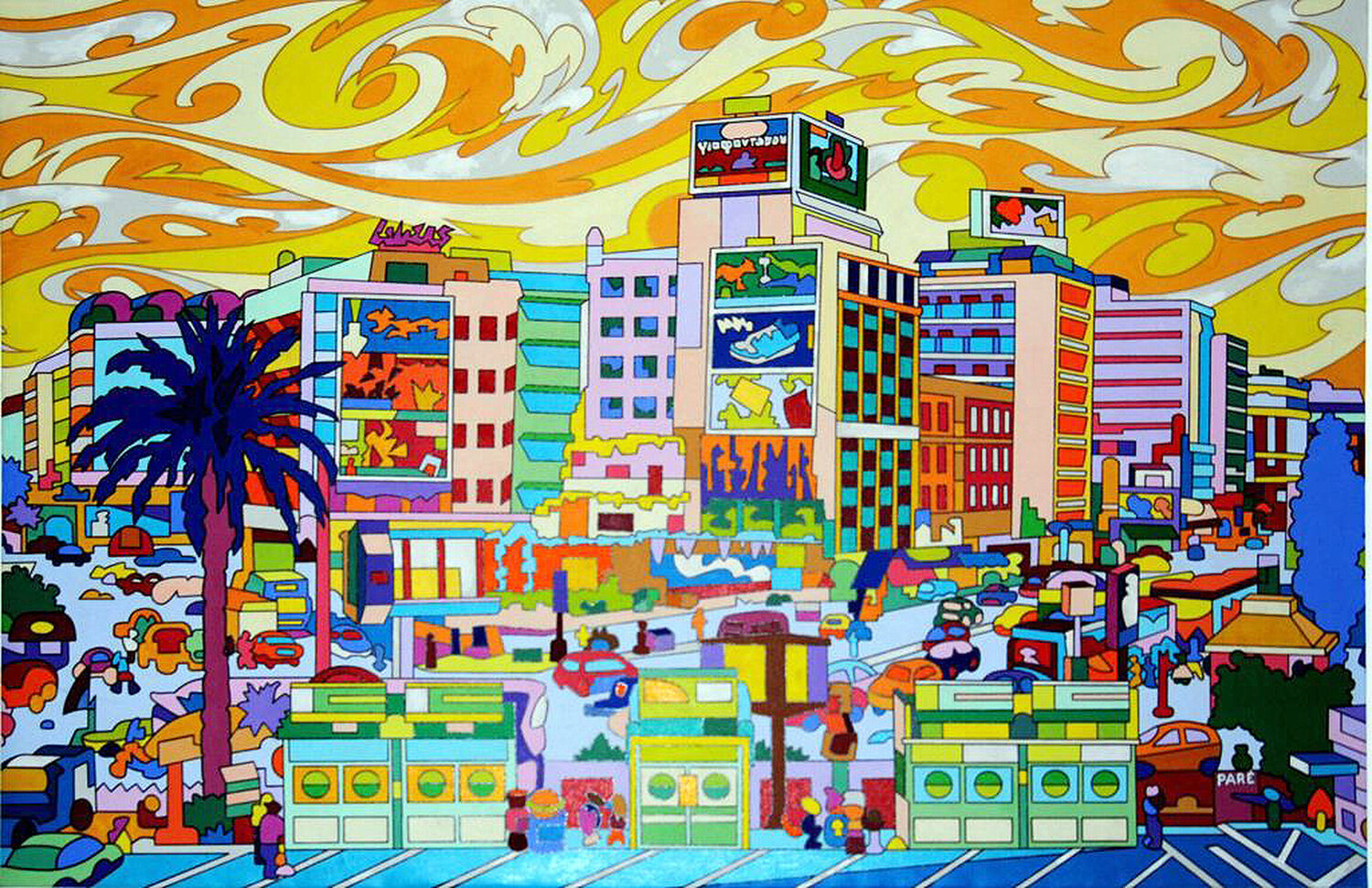 City of Colors Benoit Pare Dipinto originale in vendita