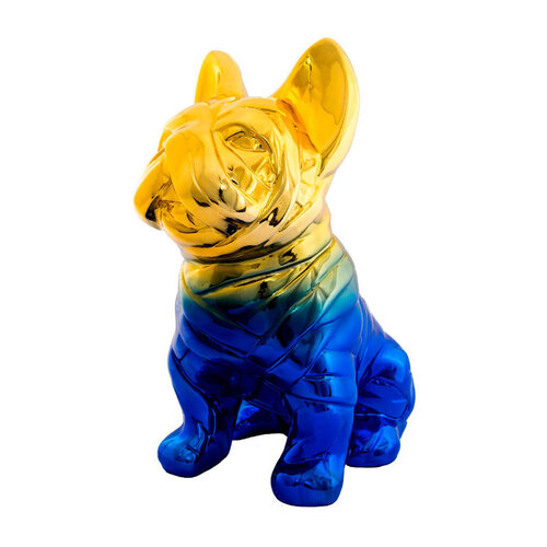 Chrome French Bulldog van Stathis Alexopoulos, Beeldhouwwerk te koop op Singulart