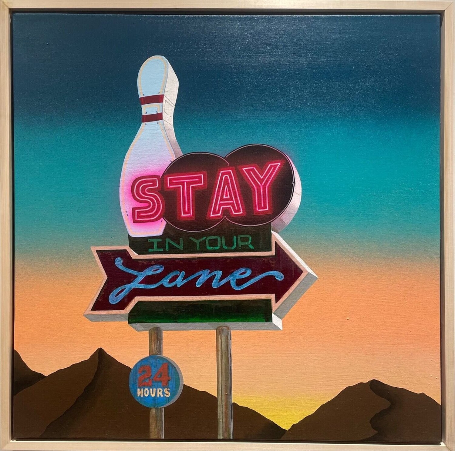 Stay in your Lane Adam Fu Dipinto originale in vendita