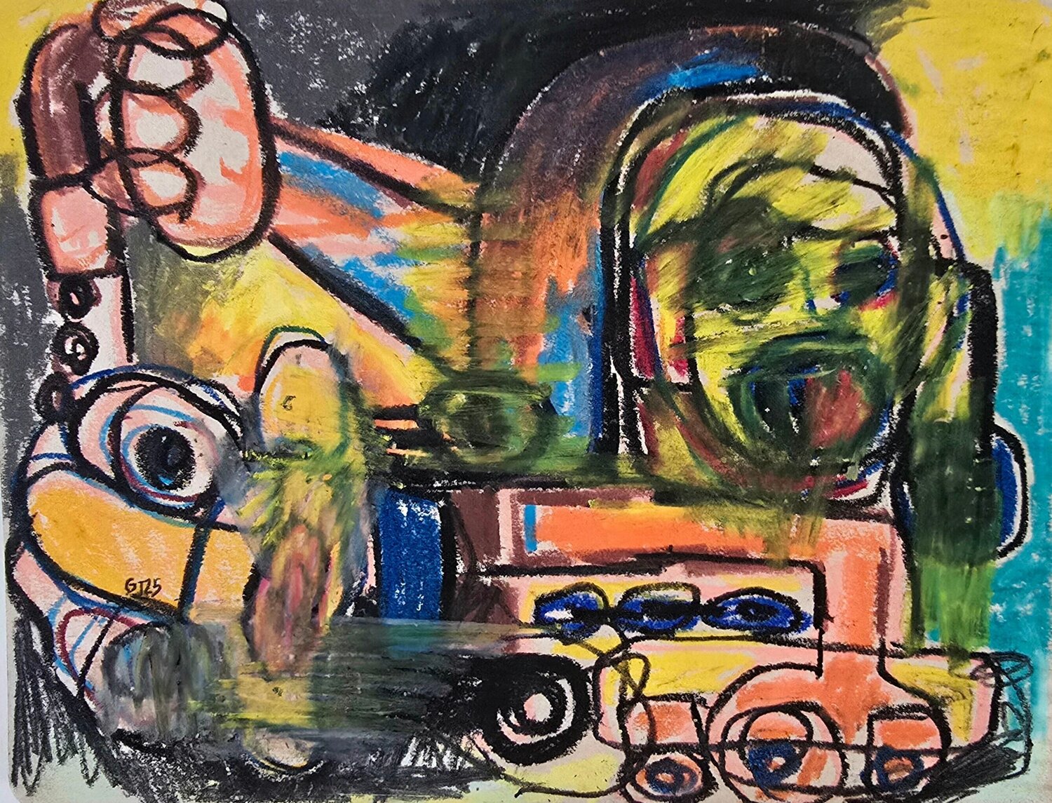 Shadows of Peace XIII Golfam Jozdani Originalgemälde zu verkaufen