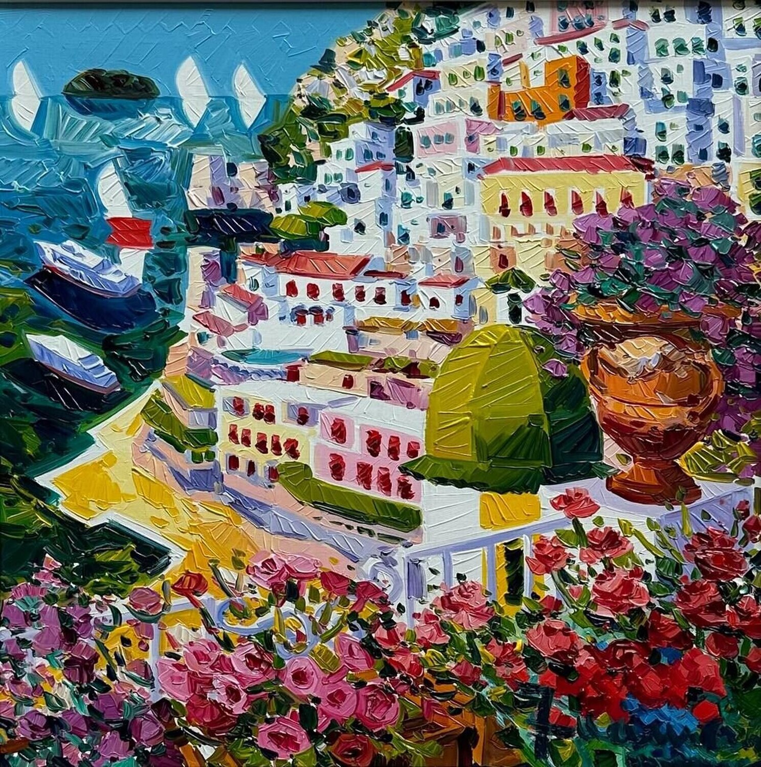 Un sogno a Positano Athos Faccincani Originalgemälde zu verkaufen