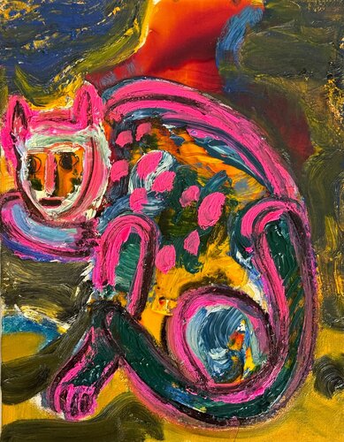 Pink Panther van Takuma Tanaka, Schilderij te koop op Singulart