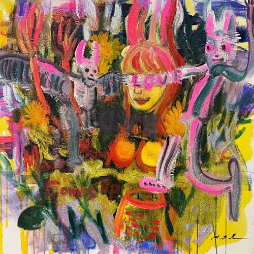 Money Money Coming Up 2024 van Takuma Tanaka, Schilderij te koop op Singulart