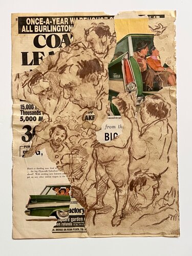 Untitled (Collage) 1-3 van Aurélien Couput, Werk op papier te koop op Singulart