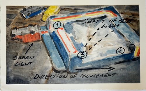 Untitled (Airplane Toy Packaging) van Aurélien Couput, Werk op papier te koop op Singulart