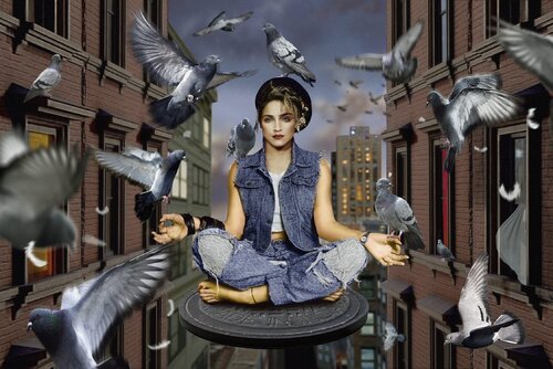 MADONNA (MANHATTAN MANIFESTATION) di Juano Diaz, Stampa in vendita su Singulart