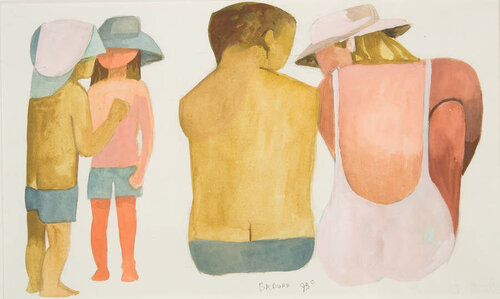 Family at the Beach von Dorothy Braund, Malerei kaufen auf Singulart