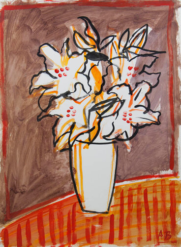 Lilies 11 van Auguste Blackman, Werk op papier te koop op Singulart