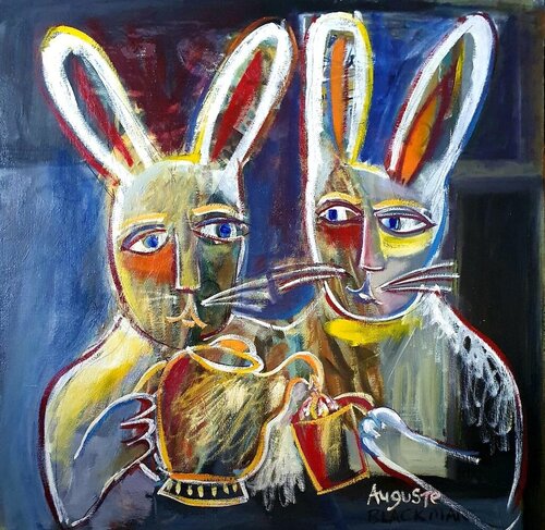 Tea For Two van Auguste Blackman, Schilderij te koop op Singulart