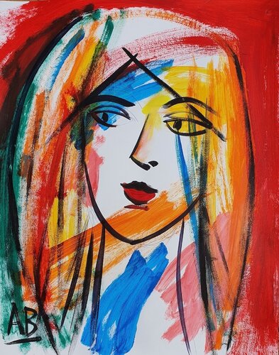 Woman with Rouge by Auguste Blackman, Painting for Sale on Singulart