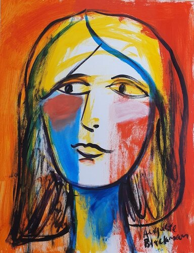 Face in Colours by Auguste Blackman, Painting for Sale on Singulart