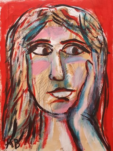 Reflecting Woman by Auguste Blackman, 회화 for Sale on Singulart