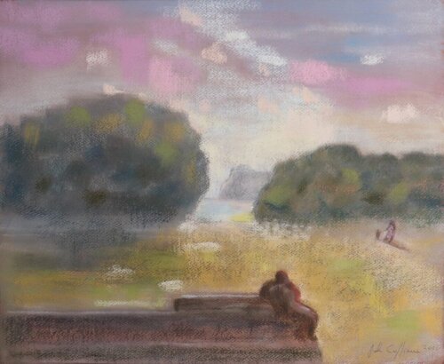Sunday Walk di John Cullinane, Opera su carta in vendita su Singulart