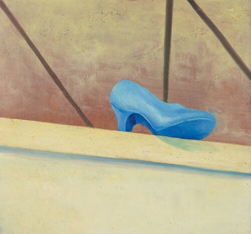 Untitled (Blue Shoe) par Adam Nudelman, Peinture en vente sur Singulart
