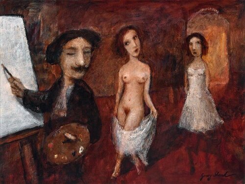 Rembrandt and Muse de Garry Shead, Pintura a la venta en Singulart