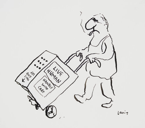 LIVE HUMAN par Michael Leunig, Œuvre sur papier en vente sur Singulart