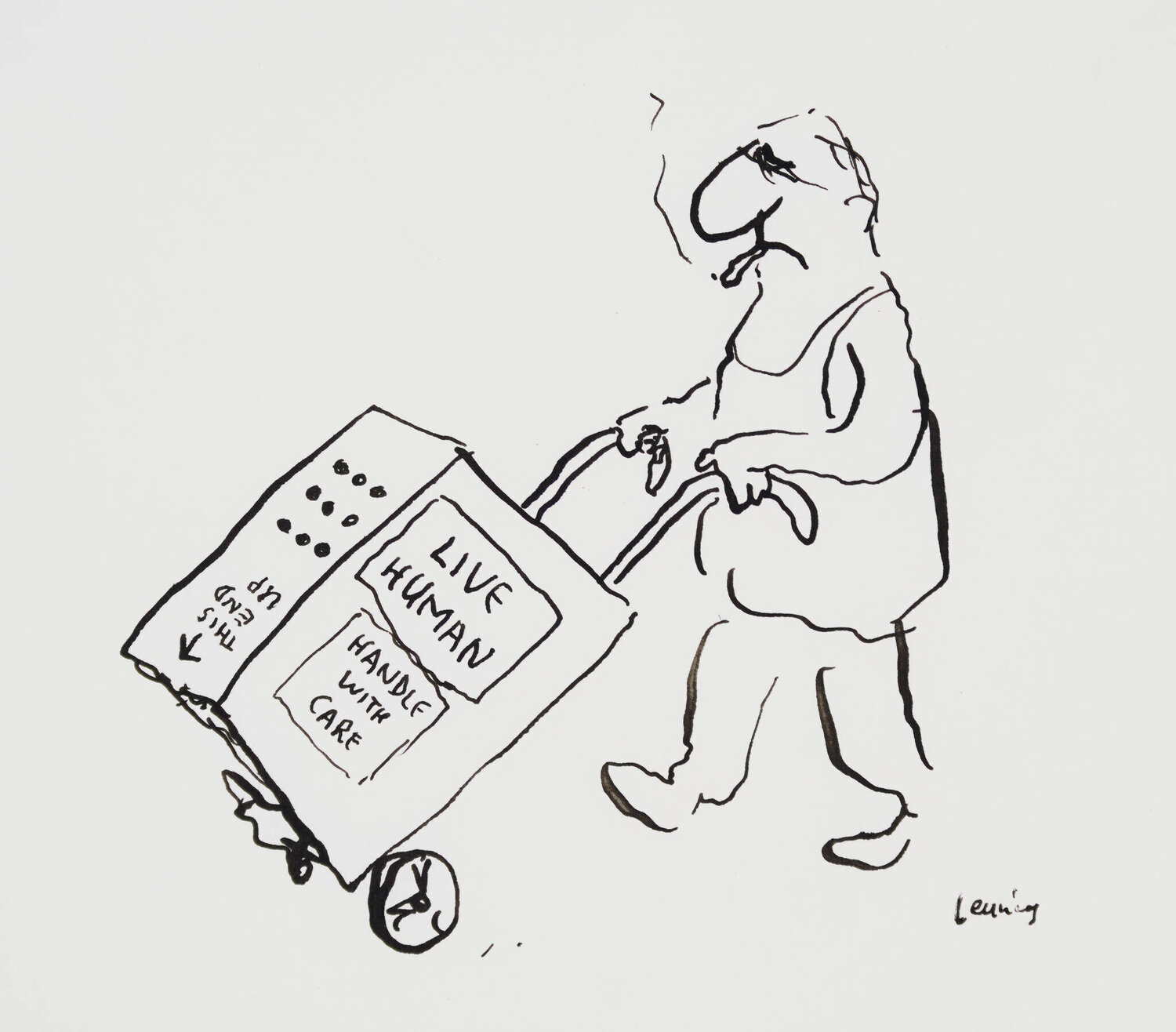 LIVE HUMAN Michael Leunig Werk auf Papier zu verkaufen