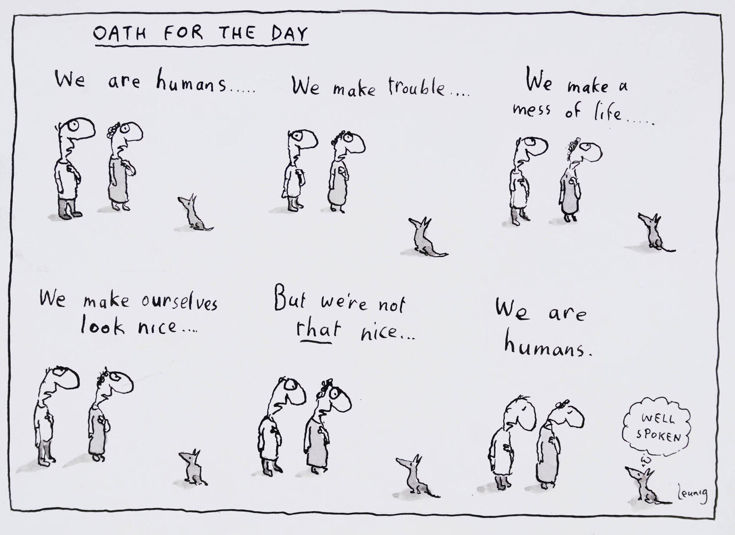 OATH FOR THE DAY Michael Leunig Opera su carta in vendita