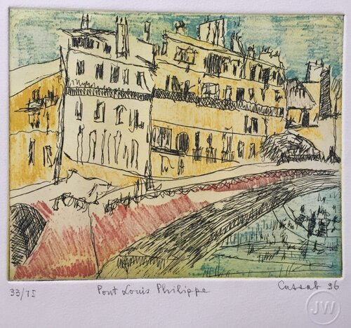 Pont Louis Philippe by Judy Cassab, Print for Sale on Singulart
