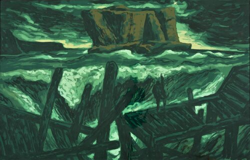 Study for ‘The Rock and the Sea' by Rick Amor, 회화 for Sale on Singulart