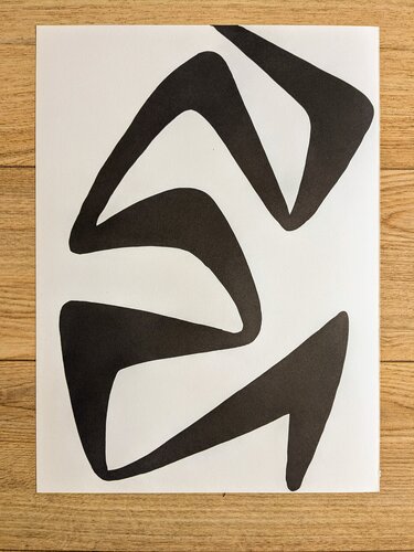 Original Lithograph - Abstraction in Black&White, 1968 von Alexander Calder, Werk auf Papier kaufen auf Singulart