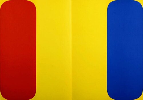 Composition in Red, Yellow and Blue - Original Color Lithograph, 1964 van Ellsworth Kelly, Werk op papier te koop op Singulart