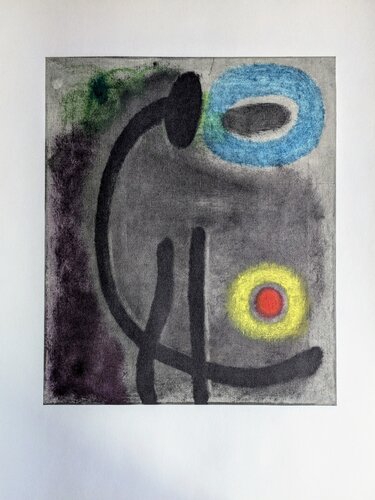 Seated Woman II - Signed Color Lithograph in limited edition, 1965 de Joan Miró, Obra en papel a la venta en Singulart