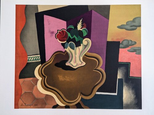 Still-Life, Original Lithograph in colors, 1968 by Roger de la Fresnaye, Work on Paper for Sale on Singulart