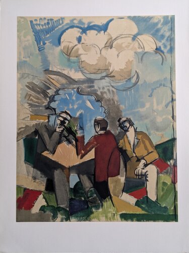 Conquest of Air - Original Lithograph in colors,  1968 van Roger de la Fresnaye, Werk op papier te koop op Singulart