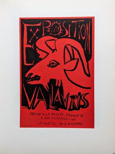 Original Color Lithograph - Vallauris exhibition, 1959 van Pablo Picasso, Werk op papier te koop op Singulart