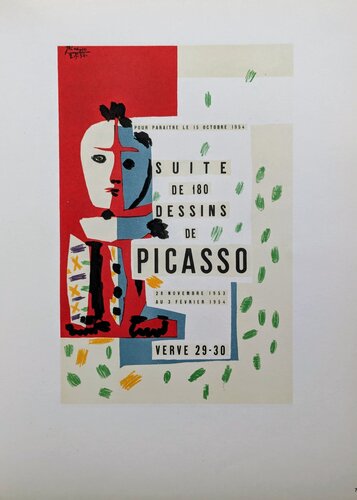 Original Color Lithograph - Picasso 180 drawings, 1959 par Pablo Picasso, Œuvre sur papier en vente sur Singulart