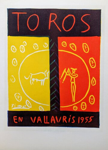 Original Color Lithograph - Toros at Vallauris, 1959 van Pablo Picasso, Werk op papier te koop op Singulart