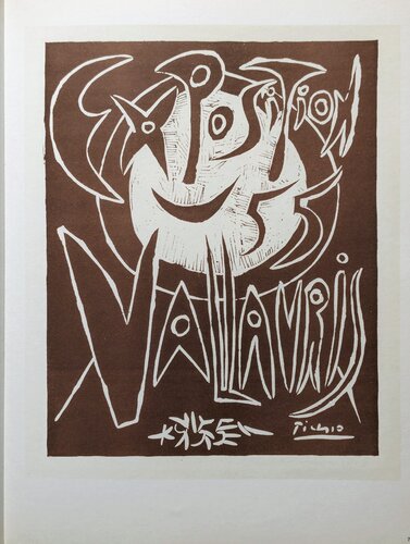 Original Color Lithograph - Vallauris exhibition, 1959 by Pablo Picasso, Work on Paper for Sale on Singulart
