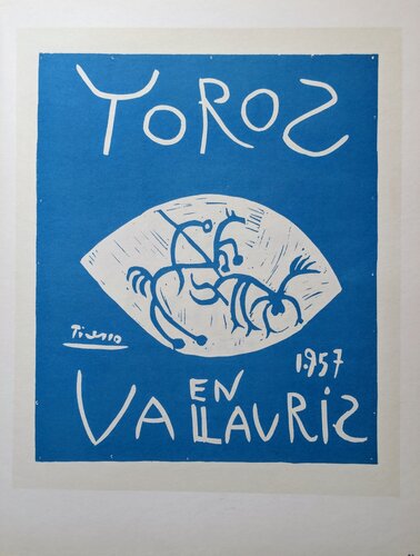 Original Color Lithograph - Vallauris exhibition, 1959 by Pablo Picasso, Work on Paper for Sale on Singulart
