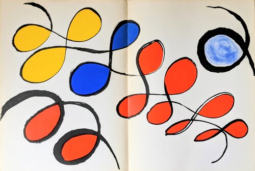Abstraction in Colors III - Original lithograph in colors, 1971 by Alexander Calder, Work on Paper for Sale on Singulart
